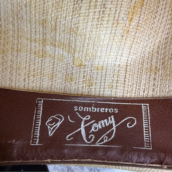 Tomy Sombreros Elegante | Vintage Western Cowboy Hat w/Blue Feather Band, OS
